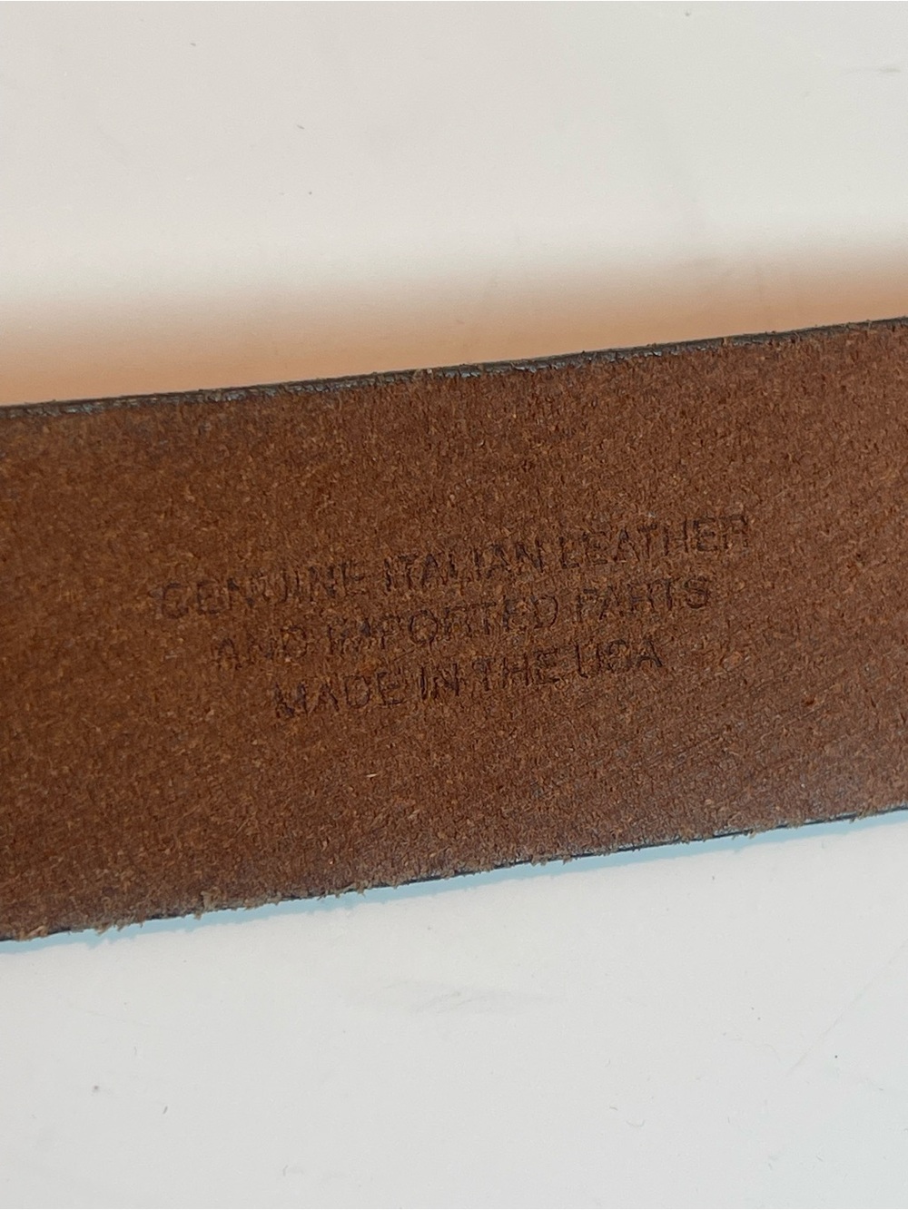 Vintage J.Crew Genuine Italian Leather Belt Brown Minimalist Basic Sz 34 Unisex - Picture 6 of 10